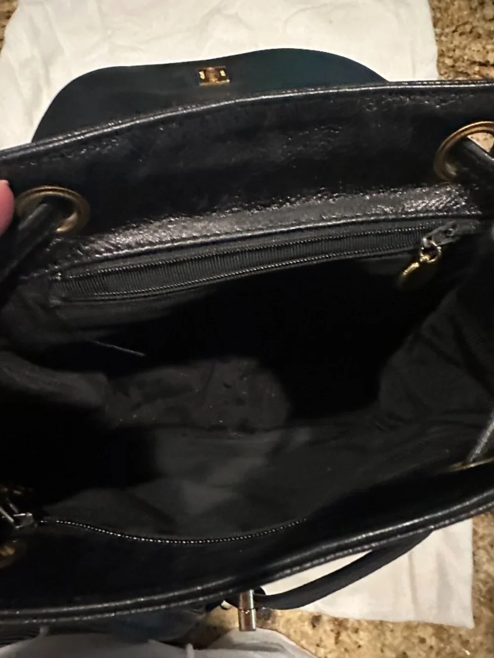 Chanel Vintage Black Caviar CC Backpack
